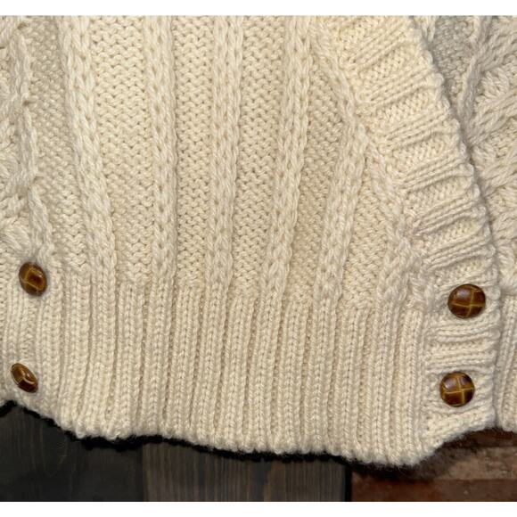 Charter Club Made In Ireland 100% Wool Women's Sweater Vest Size L In Cream EUC - Picture 4 of 10